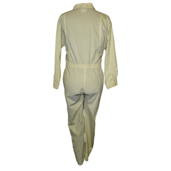 Vintage SAINT GERMAIN Corduroy JUMPSUIT Ladies 44 Pale Yellow Zip-Up Coveralls - Picture 6 of 6